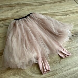 H&M Blush Tulle Midi Skirt